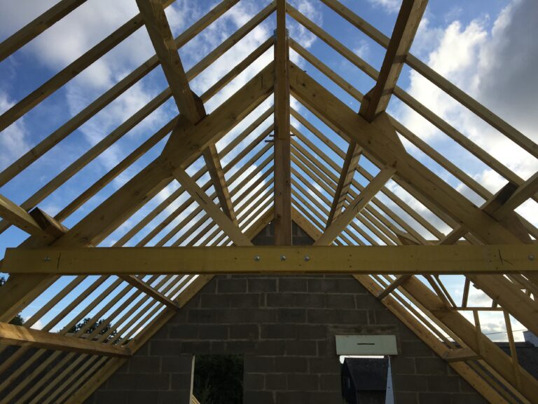 Charpente traditionnelle à la Chapelle des Marais (Pays de Guérande, entre Vannes et St Nazaire)