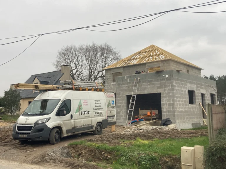 Charpente traditionnelle à Missillac (Pays de Redon)