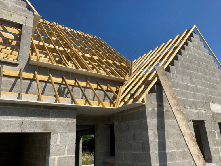 Charpente traditionnelle à la Chapelle des Marais (Pays de Guérande, entre Vannes et St Nazaire)